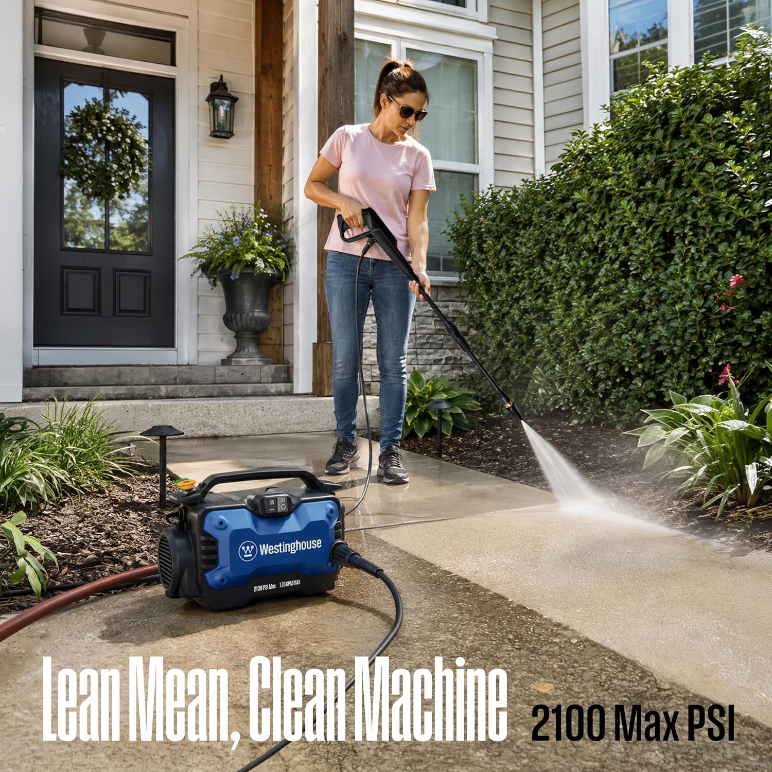Westinghouse ePX3100s Electric Pressure Washer, 2100 Max PSI 1.76 Max GPM with Foam Cannon and Turbo Nozzle, for Cars/Fences/Driveways/Home/Patios - Image 2