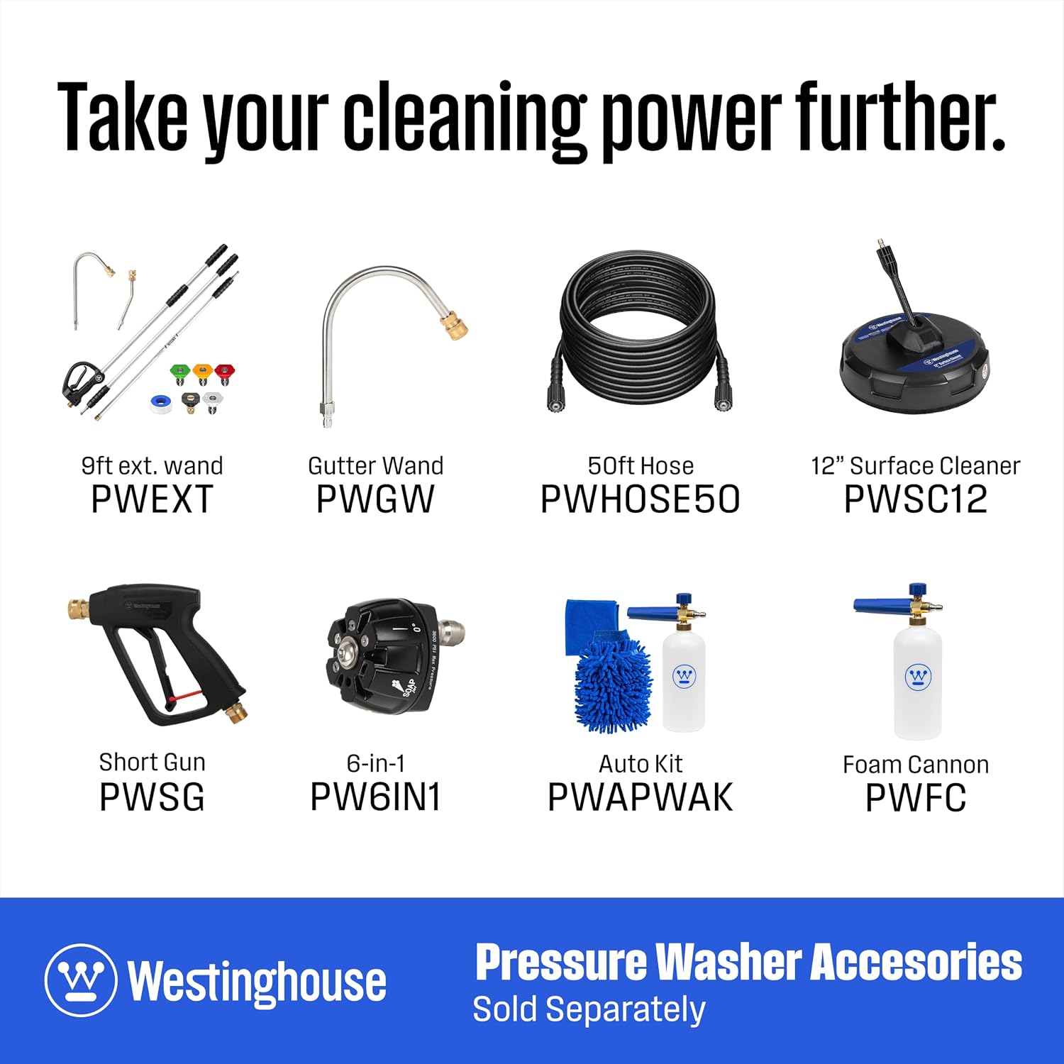 Westinghouse ePX3100s Electric Pressure Washer, 2100 Max PSI 1.76 Max GPM with Foam Cannon and Turbo Nozzle, for Cars/Fences/Driveways/Home/Patios - Image 7