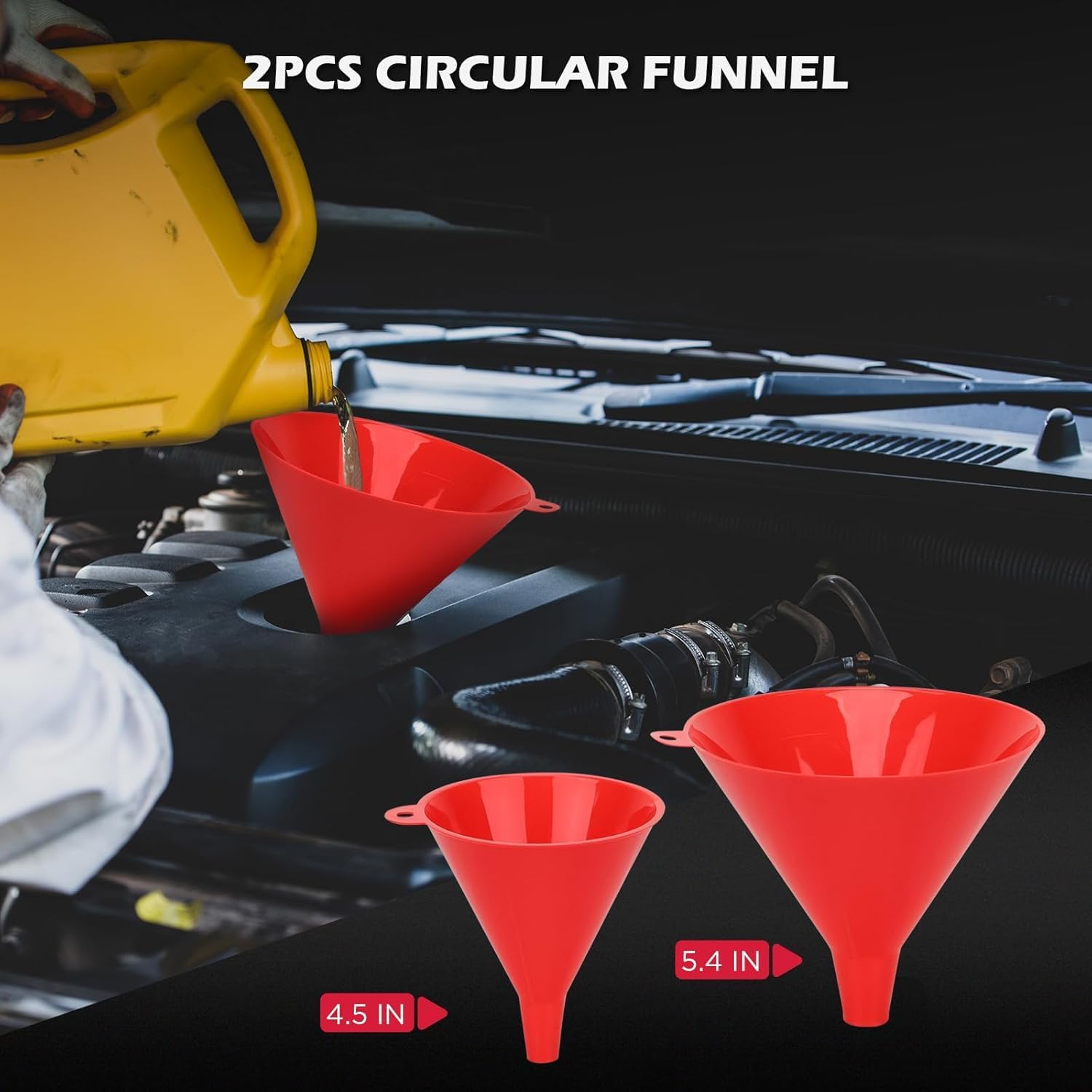 22-Piece No-Spill Coolant Filling Funnel Kit and Siphon Hose Pump, Radiator Coolant Filling Spill-Proof Funnel Kit with Adapters, Extensions, PVC Hose, Engine Oil Funnels, Towel for Universal Vehicle - Image 8