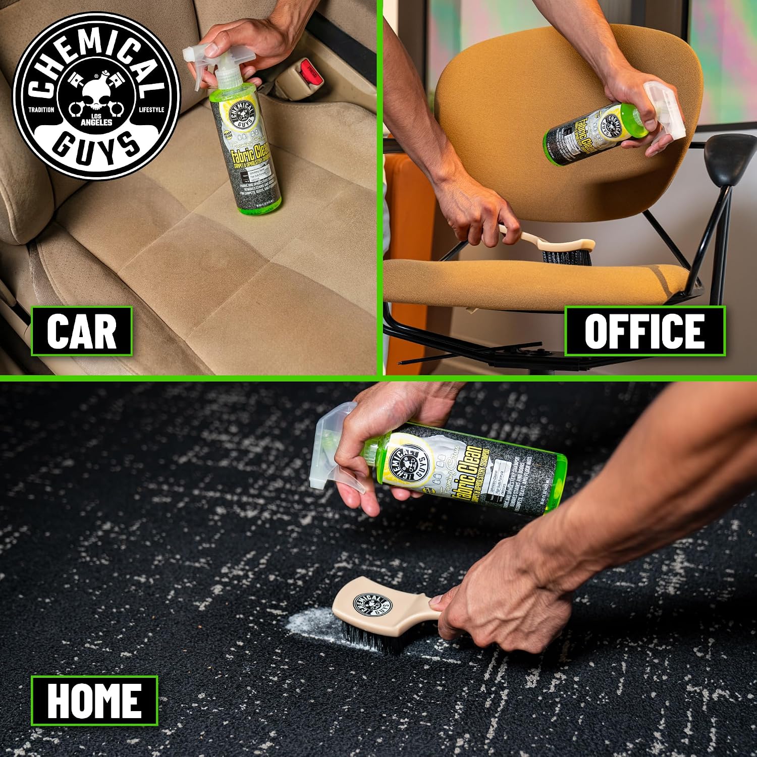 Chemical Guys, Citrus Fabric & Carpet Cleaner Spray with Brush Kit, 16 oz - Image 7